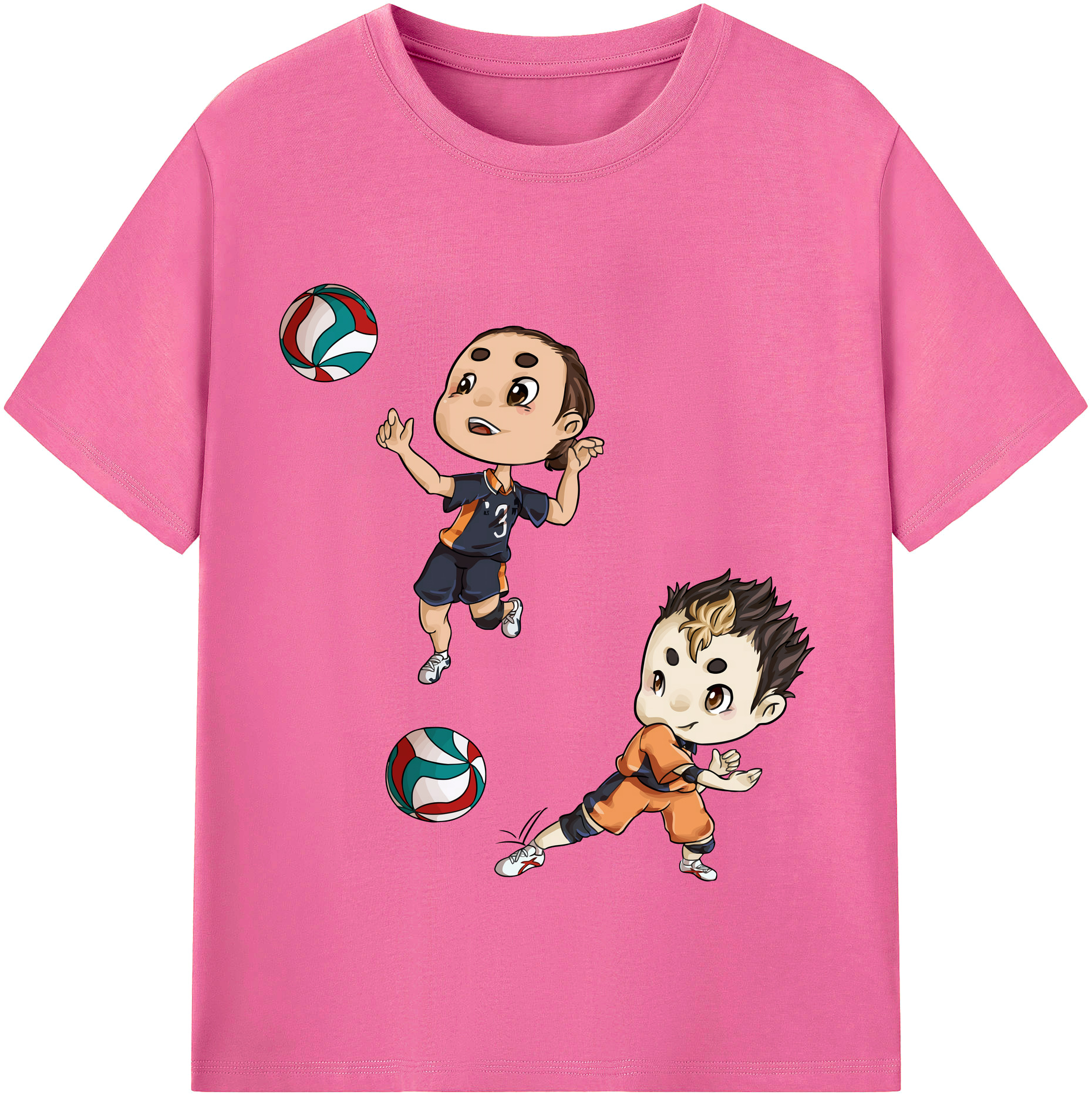 （画像用） ハイキュー!! Haikyu!! レディースカジュアルプリントTシャツ（綿100％）